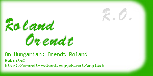 roland orendt business card